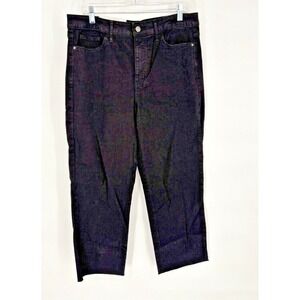 Social‎ Standard Women's Pants 14 High Rise Crop Straight Denim Jeans Black
